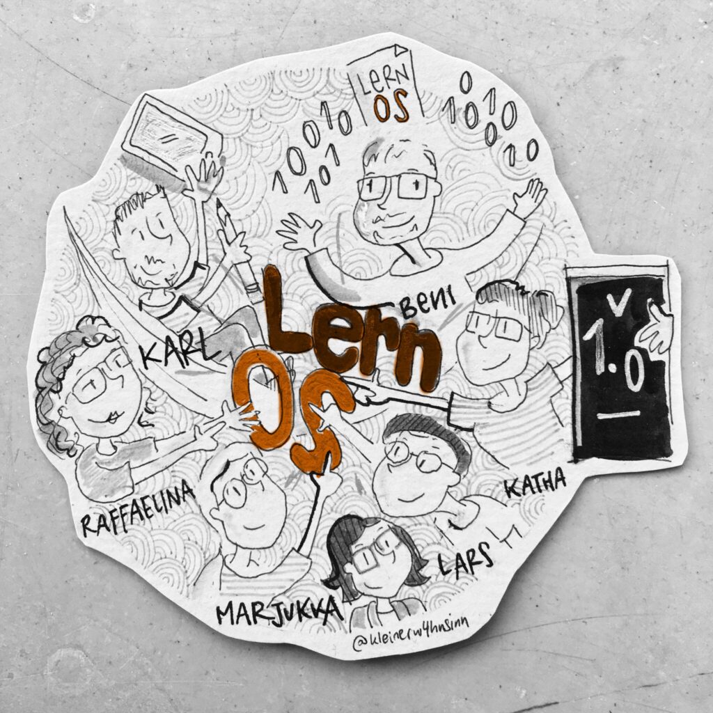 LernOS Sketchnoting - Darstellung des Teams